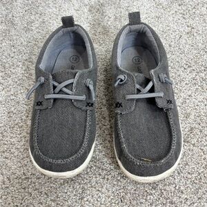 Cat & Jack Grey Toddler Boy Little Boy Moccasin Slip-Ons Boat Shoes Summer 12